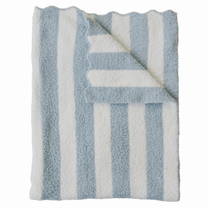 Blue Stripe Plush Blanket Blue Stripe Plush Blanket