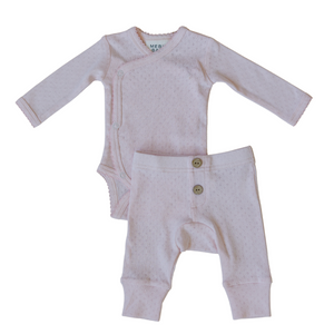 Pink Pointelle Layette Set Pink Pointelle Layette Set