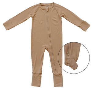 Latte Ribbed Bamboo Zipper Latte Ribbed Bamboo Zipper