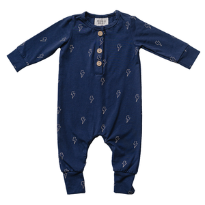Lightening Bolt Button Romper Lightening Bolt Button Romper