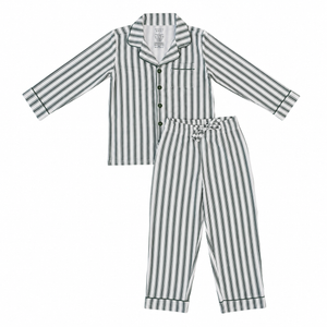Green Stripe Collared Bamboo Set Green Stripe Collared Bamboo Set