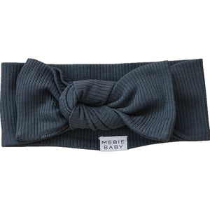 Charcoal Organic Cotton Ribbed Head Wrap Charcoal Organic Cotton Ribbed Head Wrap