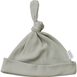 Sage Organic Ribbed Newborn Knot Hat Sage Organic Ribbed Newborn Knot Hat