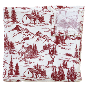 Holiday Toile Ribbed Bamboo Swaddle Holiday Toile Ribbed Bamboo Swaddle