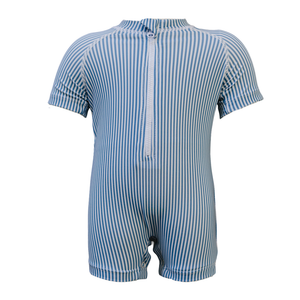 Blue Stripe Zipper Swimsuit Blue Stripe Zipper Swimsuit