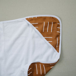 Mustard Mudcloth Muslin Hooded Towel Mustard Mudcloth Muslin Hooded Towel