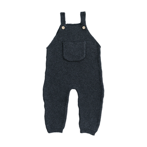 Charcoal Knit Pocket Overalls Charcoal Knit Pocket Overalls