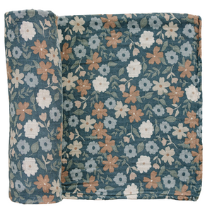 Midnight Floral Muslin Swaddle Blanket Midnight Floral Muslin Swaddle Blanket