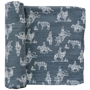 Wild West Muslin Swaddle Blanket Wild West Muslin Swaddle Blanket