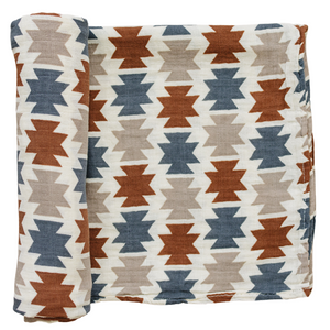 Western Aztec Muslin Swaddle Blanket Western Aztec Muslin Swaddle Blanket