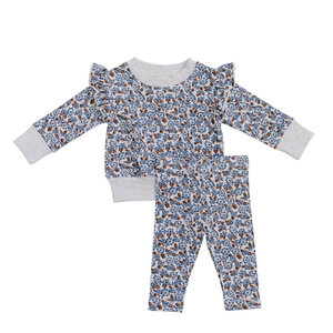 Blue Meadow Ruffle French Terry Set Blue Meadow Ruffle French Terry Set