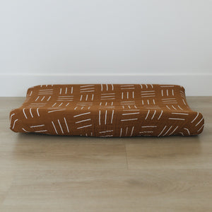 Mustard Mudcloth Muslin Changing Pad Cover Mustard Mudcloth Muslin Changing Pad Cover