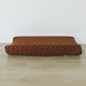 Rust Mudcloth Muslin Changing Pad Cover Rust Mudcloth Muslin Changing Pad Cover