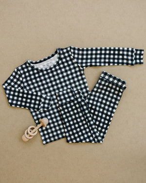 Bamboo Two Piece Set | Black Gingham Bamboo Two Piece Set | Black Gingham
