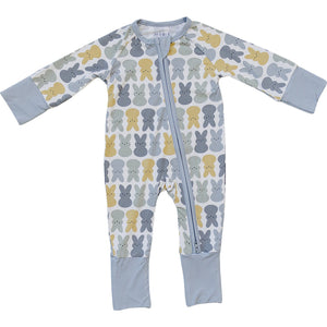 Dusty Blue Peep Bamboo Zipper Dusty Blue Peep Bamboo Zipper