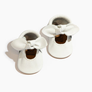 Toasted Bright White Knotted Bow Baby Shoe Toasted Bright White Knotted Bow Baby Shoe