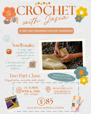 Crochet with Jasia - Two Part Beginners Workshop Crochet with Jasia - Two Part Beginners Workshop