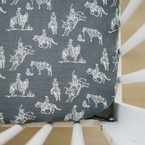Wild West Muslin Crib Sheet Wild West Muslin Crib Sheet
