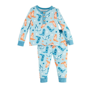 Blue Cowboy Boots Pajamas Blue Cowboy Boots Pajamas