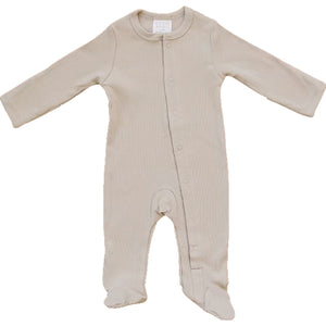 Oatmeal Organic Cotton Ribbed Snap Oatmeal Organic Cotton Ribbed Snap