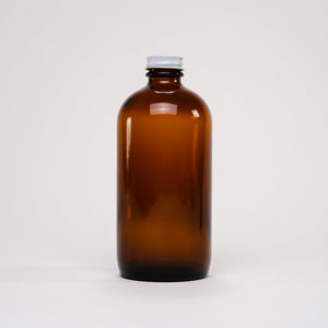 16 oz Amber Glass Keeper Bottle | Metal Cap 16 oz Amber Glass Keeper Bottle | Metal Cap