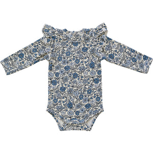 Bluebell Ruffle Sleeve Pointelle Bamboo Bodysuit Bluebell Ruffle Sleeve Pointelle Bamboo Bodysuit
