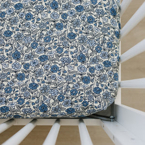 Bluebell Pointelle Bamboo Stretch Crib Sheet Bluebell Pointelle Bamboo Stretch Crib Sheet