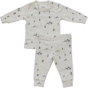Ski Print Cozy Set Ski Print Cozy Set