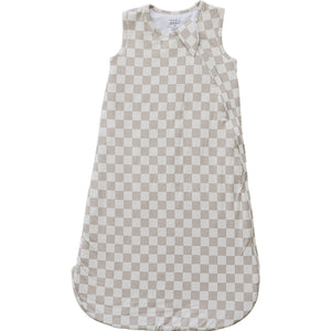 Taupe Checkered Bamboo Sleep Sack Taupe Checkered Bamboo Sleep Sack