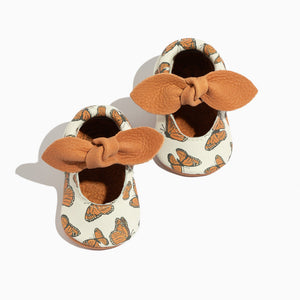 Monarch Butterfly Knotted Bow Baby Shoe Monarch Butterfly Knotted Bow Baby Shoe