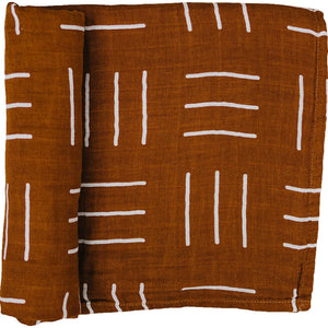 Mustard Mudcloth Muslin Swaddle Blanket Mustard Mudcloth Muslin Swaddle Blanket