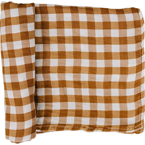 Gingham Muslin Swaddle Blanket Gingham Muslin Swaddle Blanket