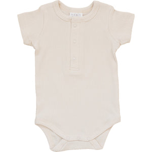 Vanilla Organic Cotton Ribbed Snap Bodysuit Vanilla Organic Cotton Ribbed Snap Bodysuit