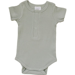 Sage Organic Cotton Ribbed Snap Bodysuit Sage Organic Cotton Ribbed Snap Bodysuit