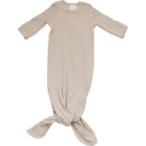 Oatmeal Organic Cotton Ribbed Knot Gown Oatmeal Organic Cotton Ribbed Knot Gown