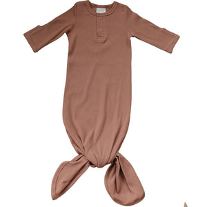 Dusty Rose Organic Cotton Ribbed Knot Gown Dusty Rose Organic Cotton Ribbed Knot Gown