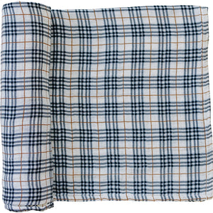 Vintage Plaid Muslin Swaddle Blanket Vintage Plaid Muslin Swaddle Blanket