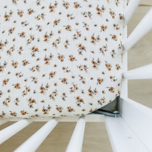 Autumn Bloom Muslin Crib Sheet Autumn Bloom Muslin Crib Sheet