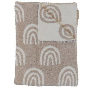 Taupe Rainbow Plush Blanket Taupe Rainbow Plush Blanket