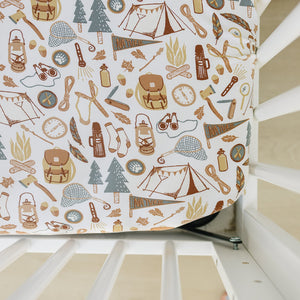 Camping Trip Bamboo Stretch Crib Sheet Camping Trip Bamboo Stretch Crib Sheet