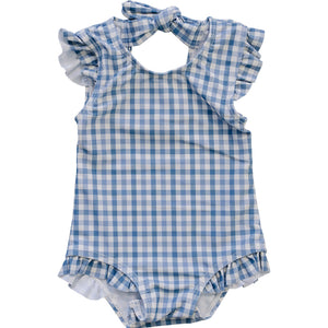Light Blue Gingham One-Piece Light Blue Gingham One-Piece