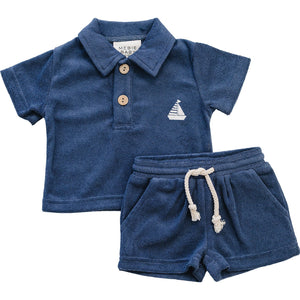 Navy Terry Cloth Set Navy Terry Cloth Set