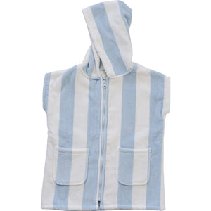 Seaside Stripe Zip-Up Organic Cotton Beach Poncho Seaside Stripe Zip-Up Organic Cotton Beach Poncho