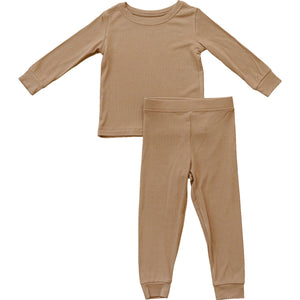 Latte Ribbed Bamboo Cozy Set Latte Ribbed Bamboo Cozy Set