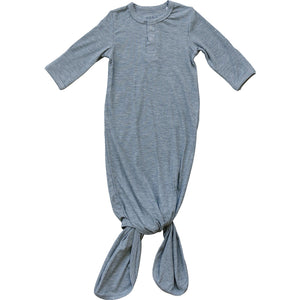 Heather Grey Ribbed Bamboo Knot Gown Heather Grey Ribbed Bamboo Knot Gown