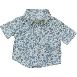 Palm Tree Linen Button Up Shirt Palm Tree Linen Button Up Shirt