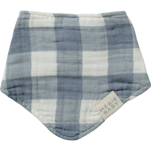 Dusty Blue Gingham Muslin Bib Dusty Blue Gingham Muslin Bib