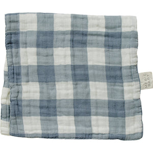 Dusty Blue Gingham Muslin Burp Cloth Dusty Blue Gingham Muslin Burp Cloth
