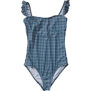 Navy Gingham Women’s One-Piece Navy Gingham Women’s One-Piece
