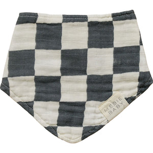 Charcoal Checkered Muslin Bib Charcoal Checkered Muslin Bib